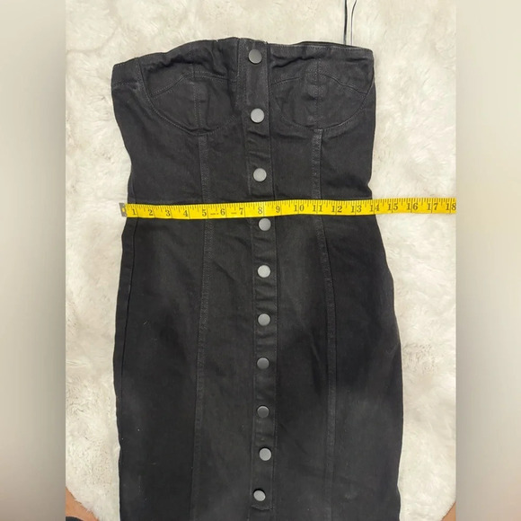 New Zara ZW Denim Bustier
Black Strapless Dress 
Small - Picture 12 of 15